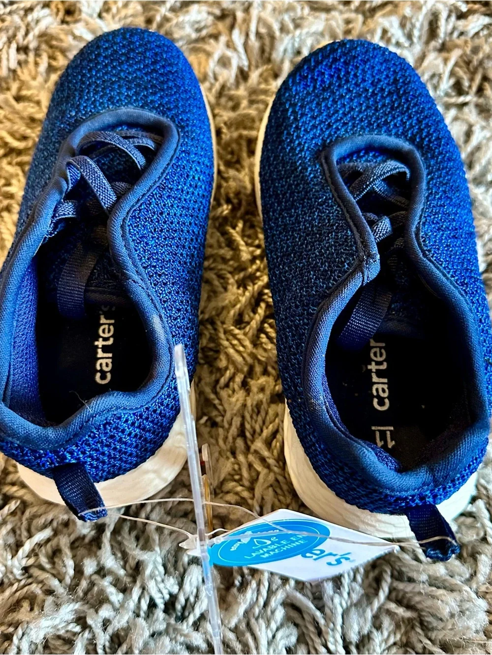 Carter's Deep Blue Knit Slip-On Sneakers for Kids